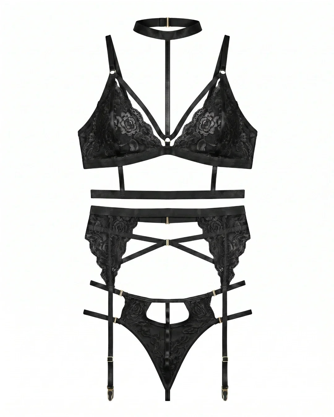 Garter Set - Xyra - Black