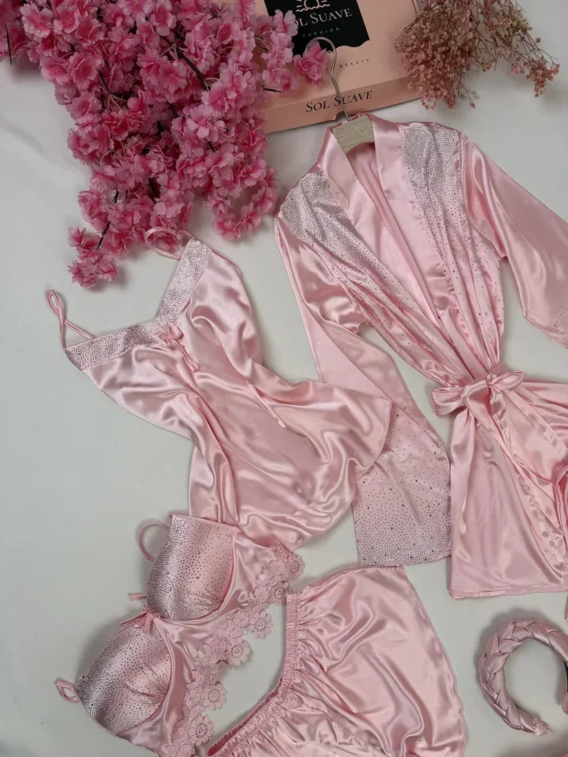 8 PCS Bridal Nightwear Imported