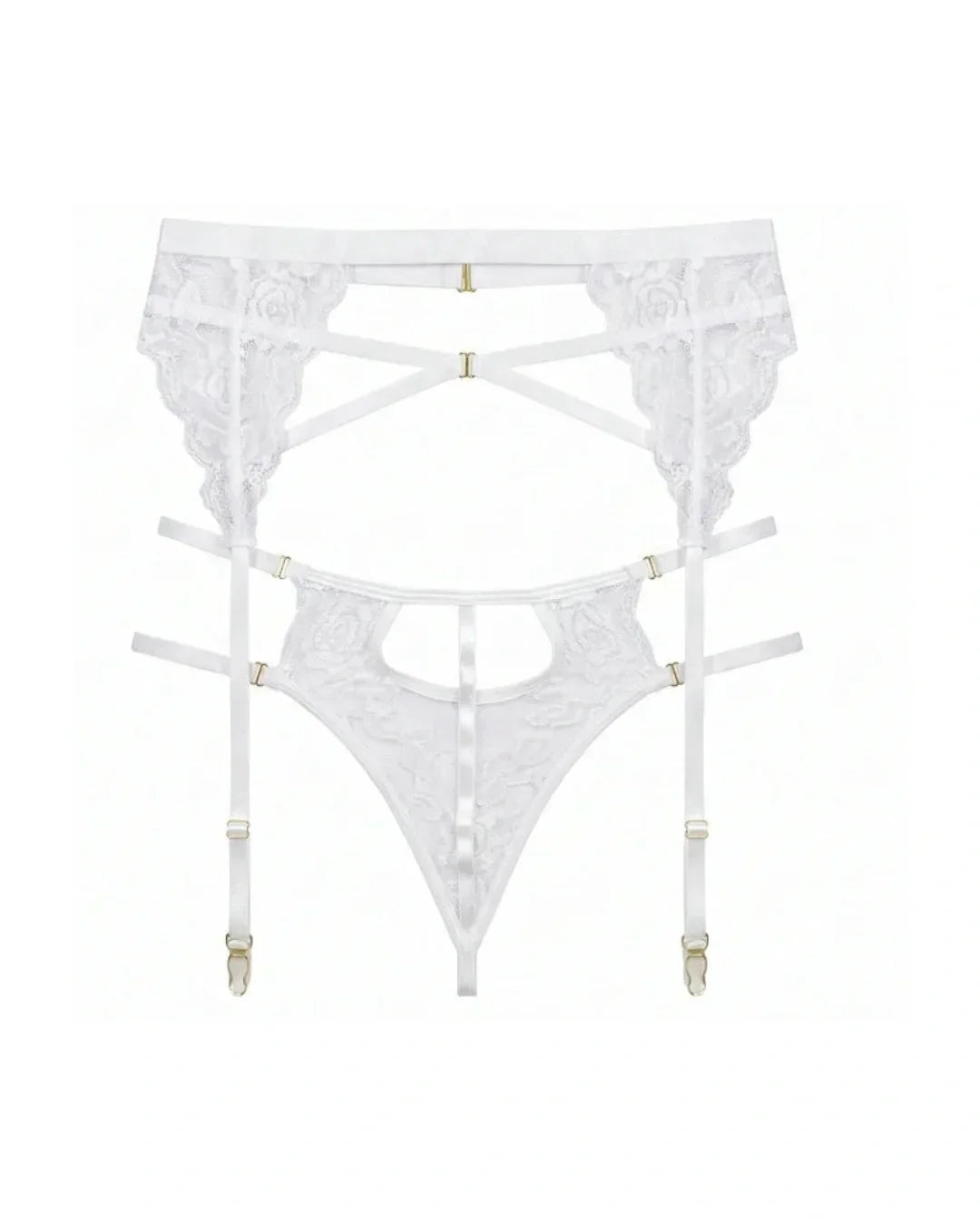 Garter Set - Xyra - White