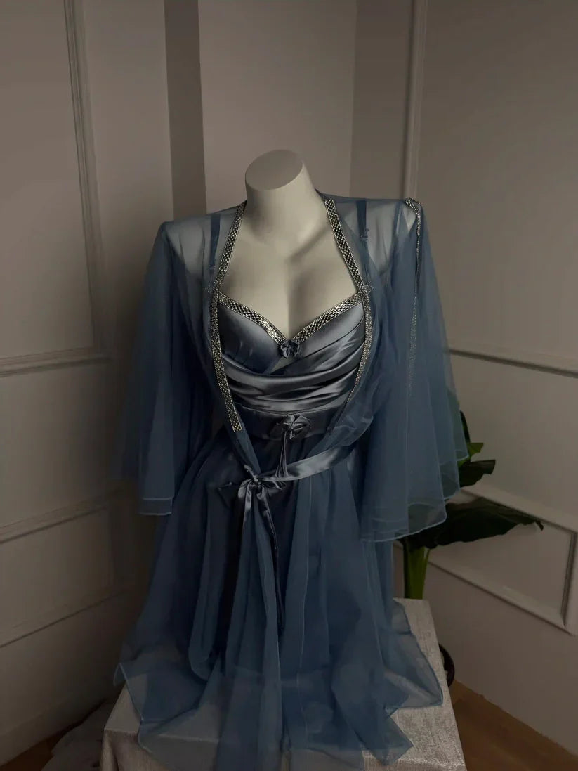 A shiny robe and shirt set ♥️