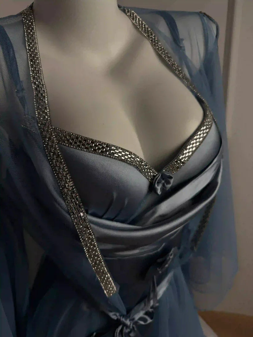 A shiny robe and shirt set ♥️