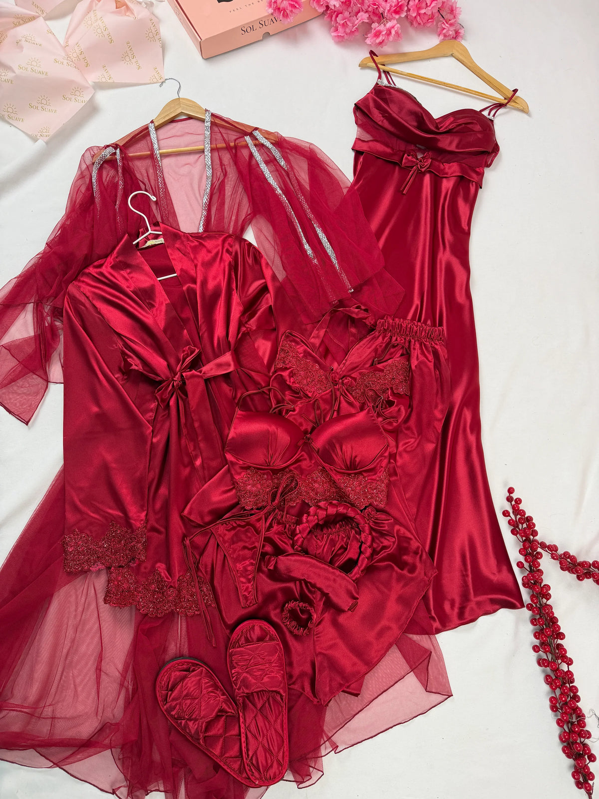 Burgundy Sleepwear Set