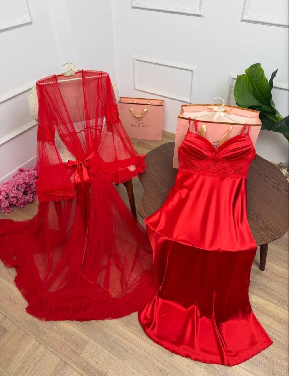 8 Pcs Luxury Imported Silk Nighty Bridal Set