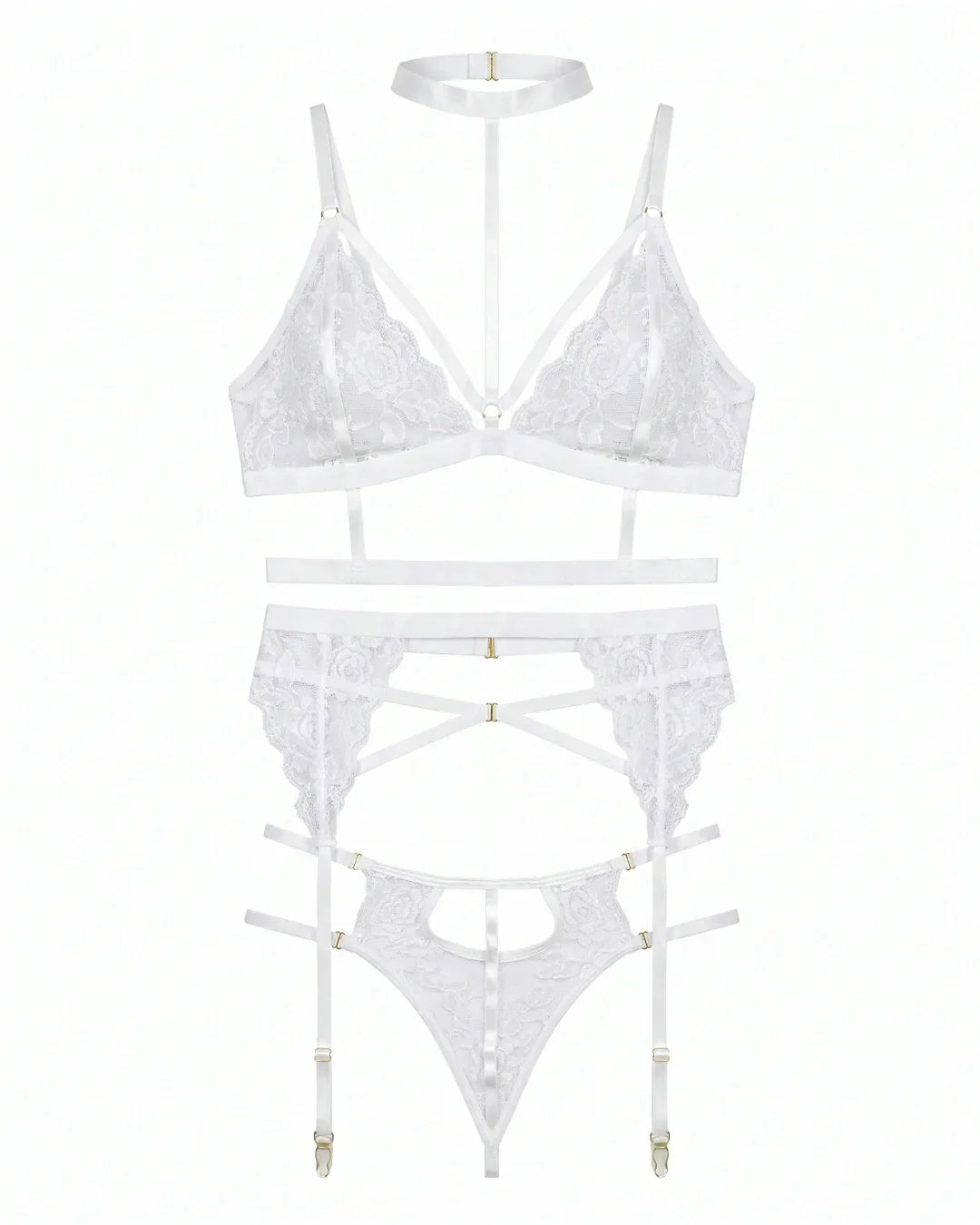 Garter Set - Xyra - White