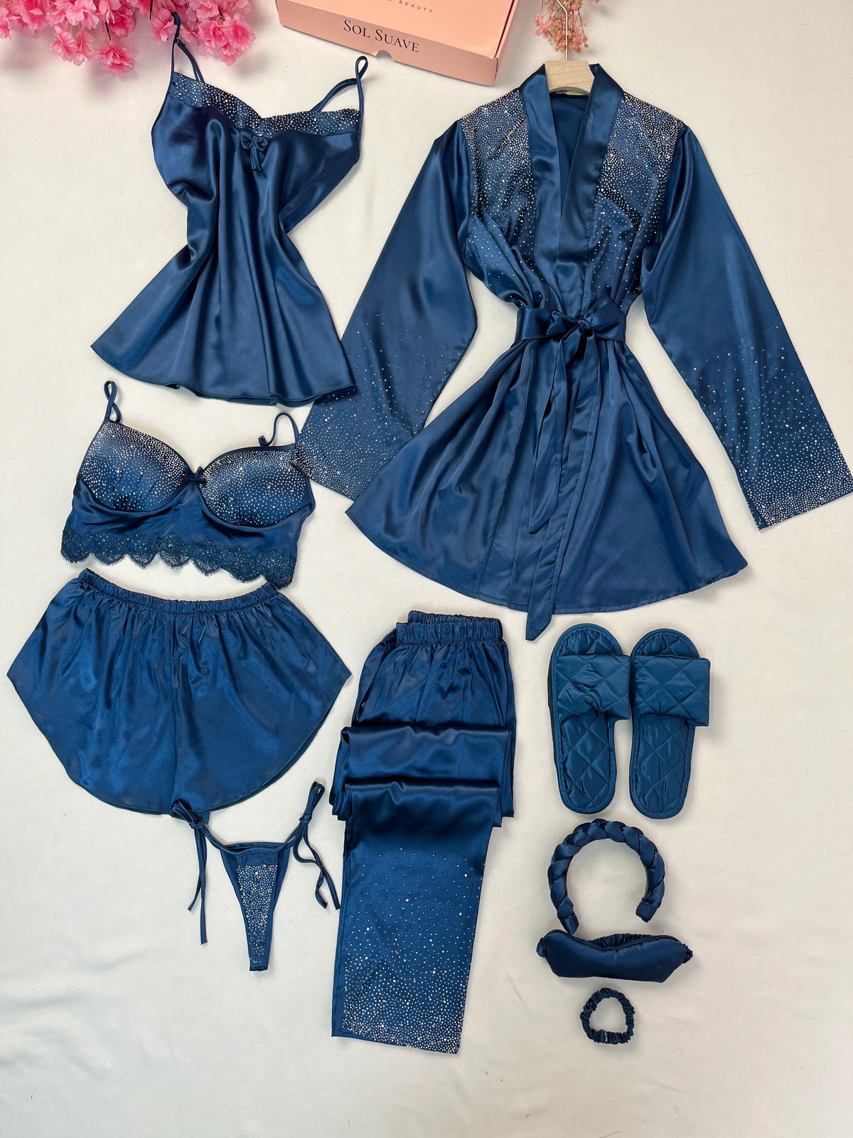 8 PCS Bridal Nightwear Imported