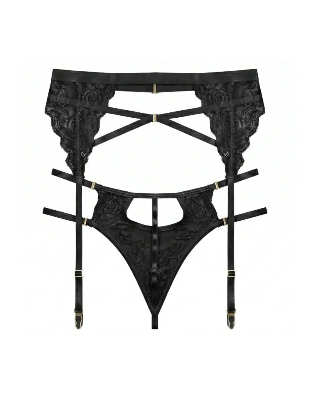 Garter Set - Xyra - Black